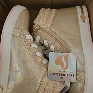 Skechers Kids Glitter High-Top Sneakers - Gold
